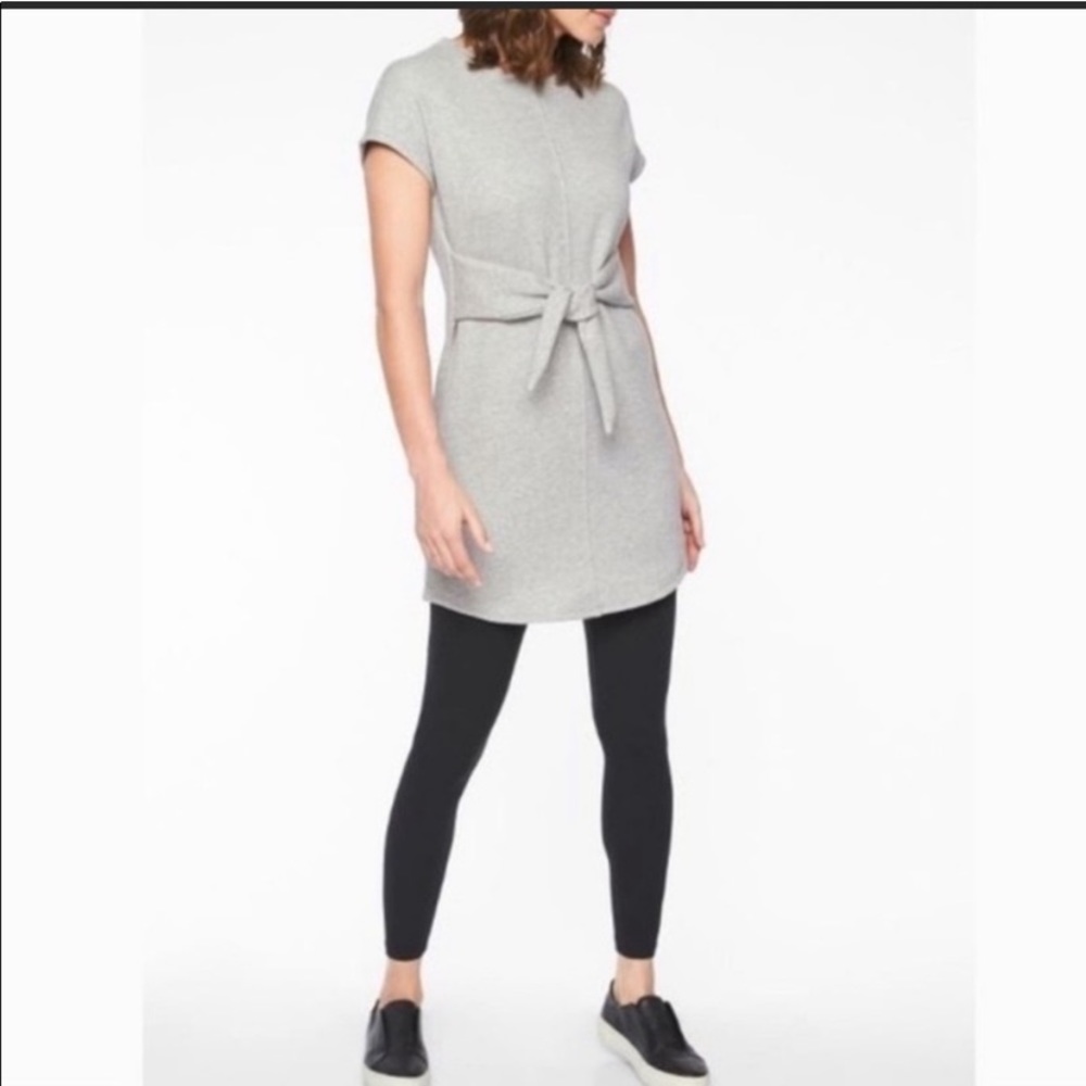 ATHLETA Grey Jersey Mini Dress XL - Picture 3 of 11